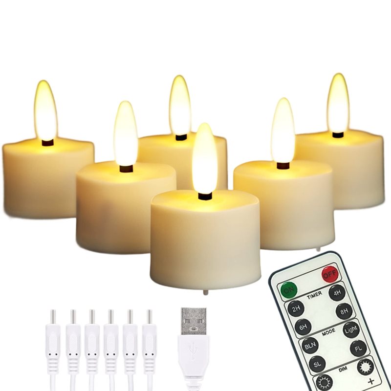 Candle X - B84B-Rechargeable LED Votive Candles Small Flameless