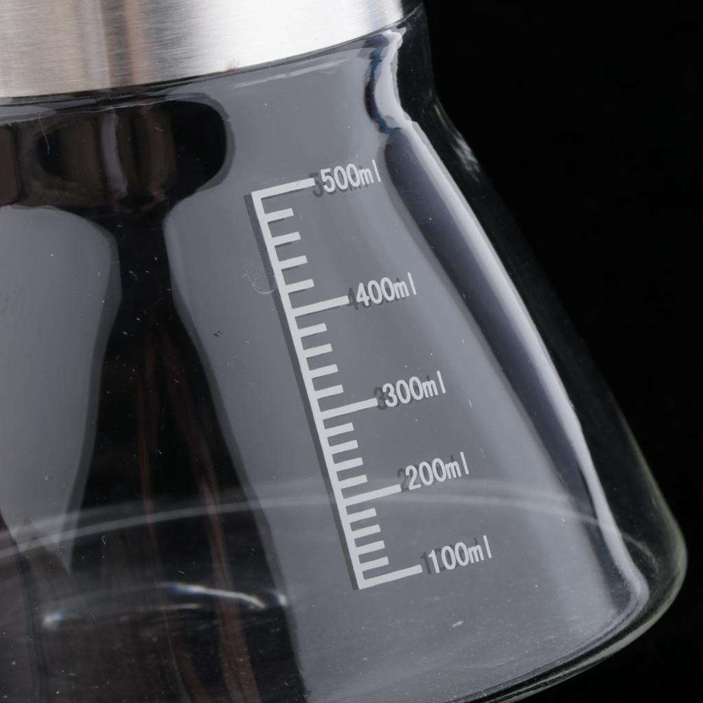 Pour Pot Aluminum - Handmade High Borosilicate Glass Pour over