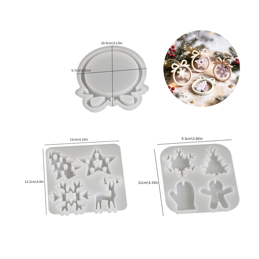 1/3 piece Christmas resin sili - Candle Making Design recension och pris