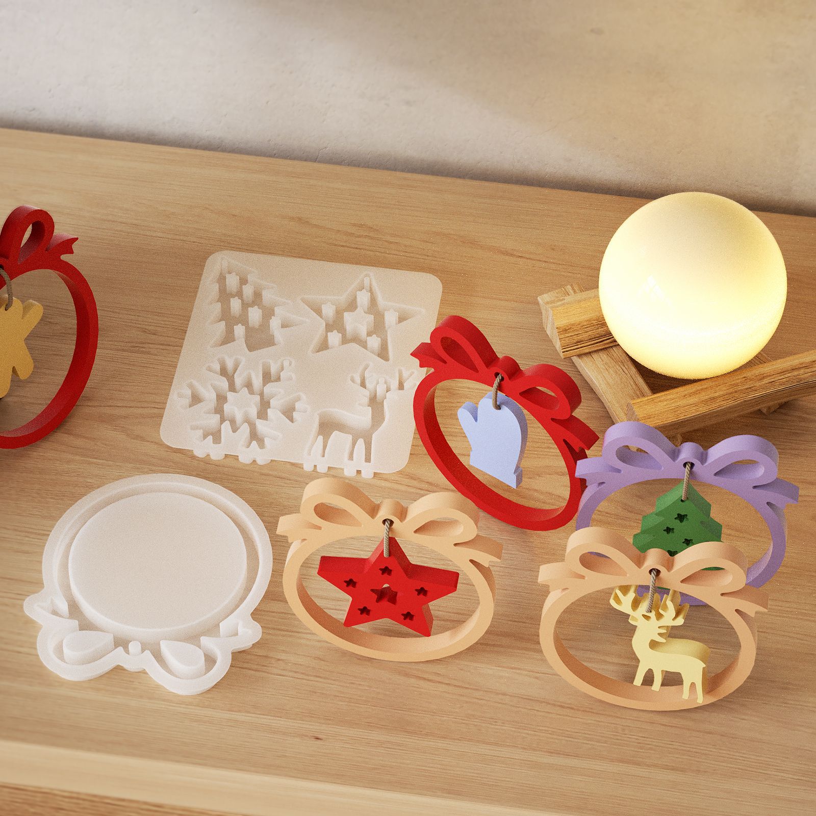 1/3 piece Christmas resin sili - Candle Making Design recension och pris
