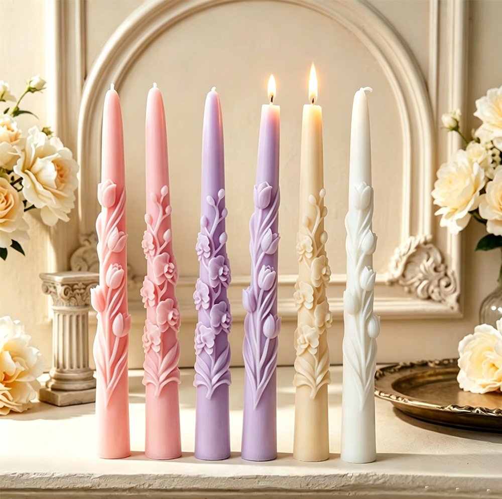 Long Pole Flower Taper Candle  - Candle Making Video recension och pris