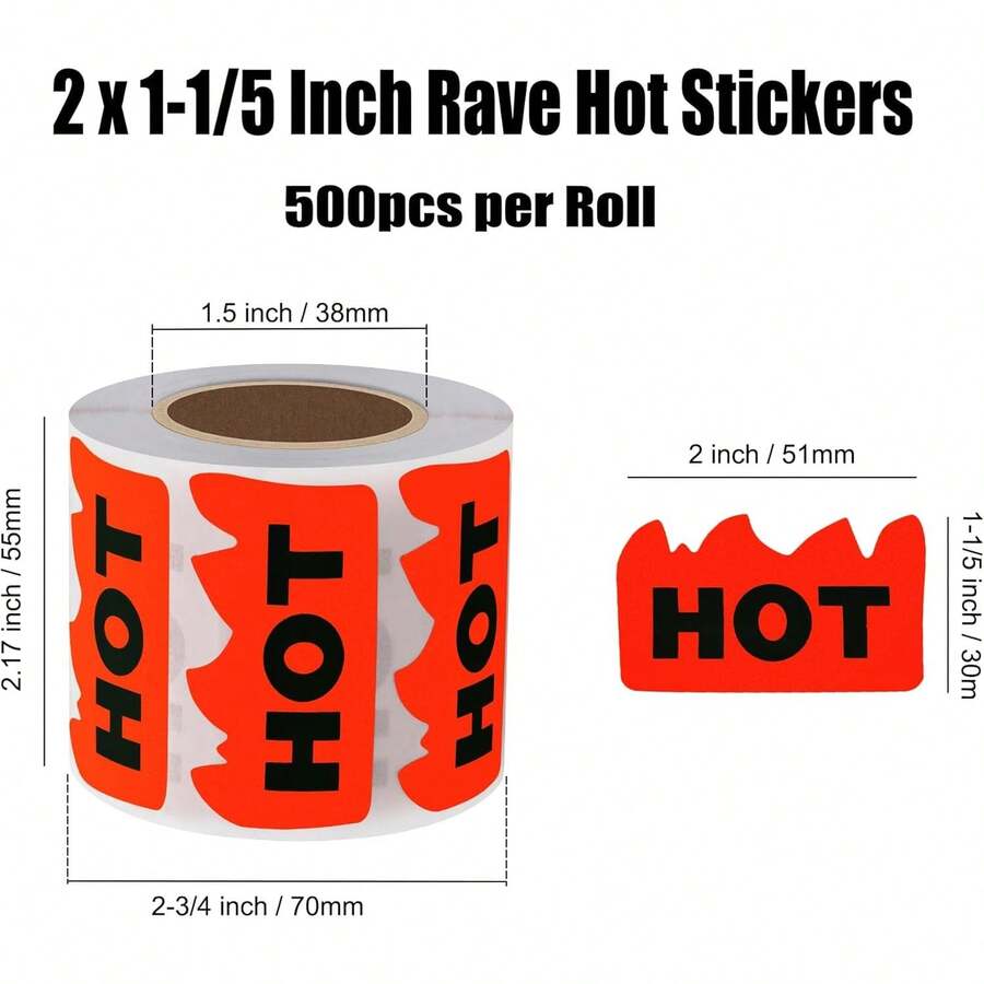 Hybsk 500pcs Rave Hot Stickers - Candle X recension och pris