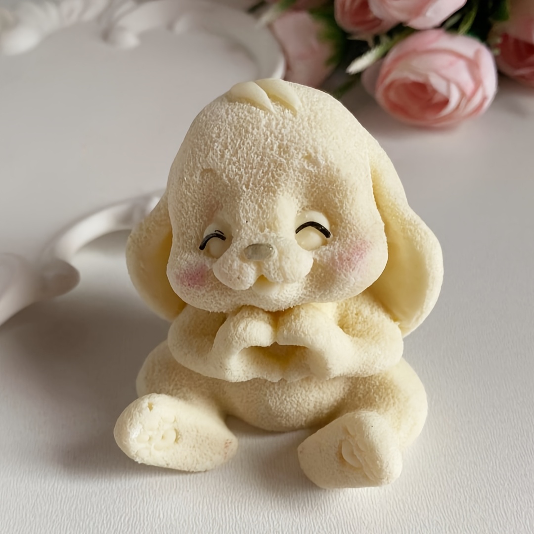 1pc Adorable Rabbit Resin Sili - Candle Making Design recension och pris