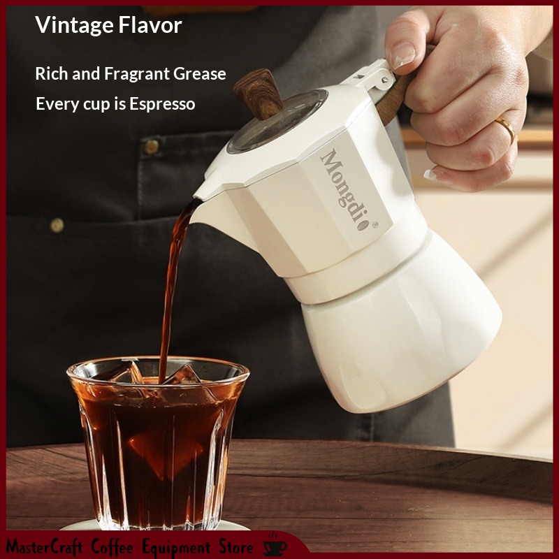 Mongdio Double Valve Moka Pot  - Pour Pot Aluminum recension och pris