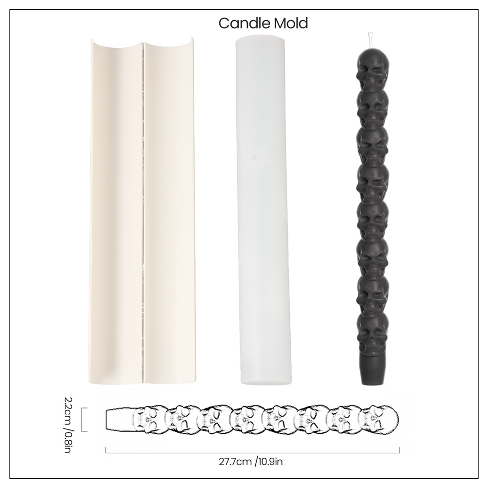 Spooky Stack Skull Silicone Ca - Candle X recension och pris