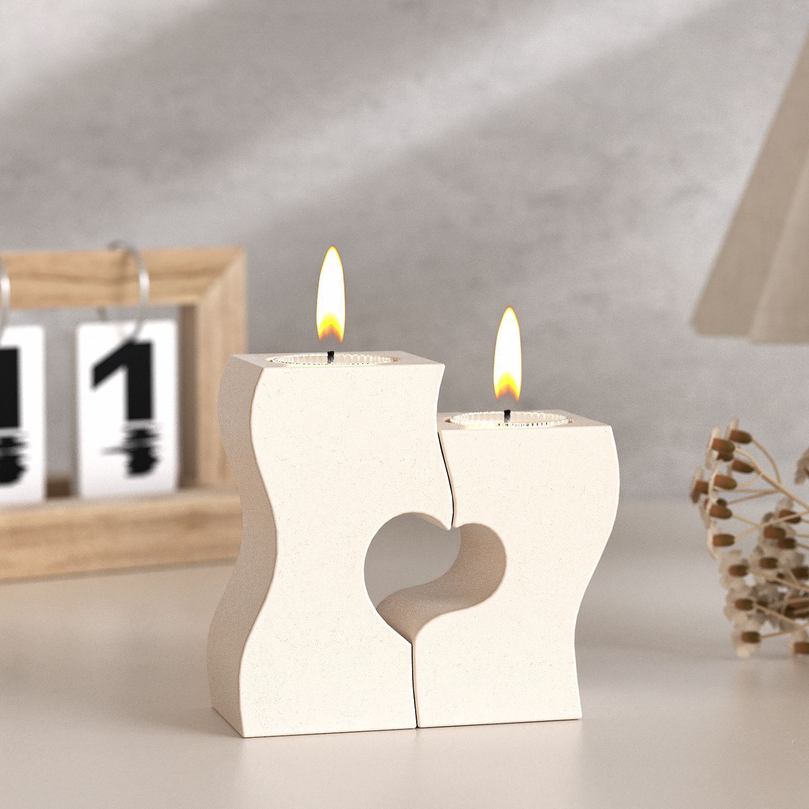 S Heart Candlestick Silicone M - Candle Making Design recension och pris