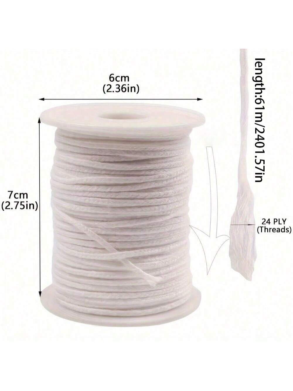 A 2401.57-Inch Smokeless Wick, - Candle Making Oils recension och pris