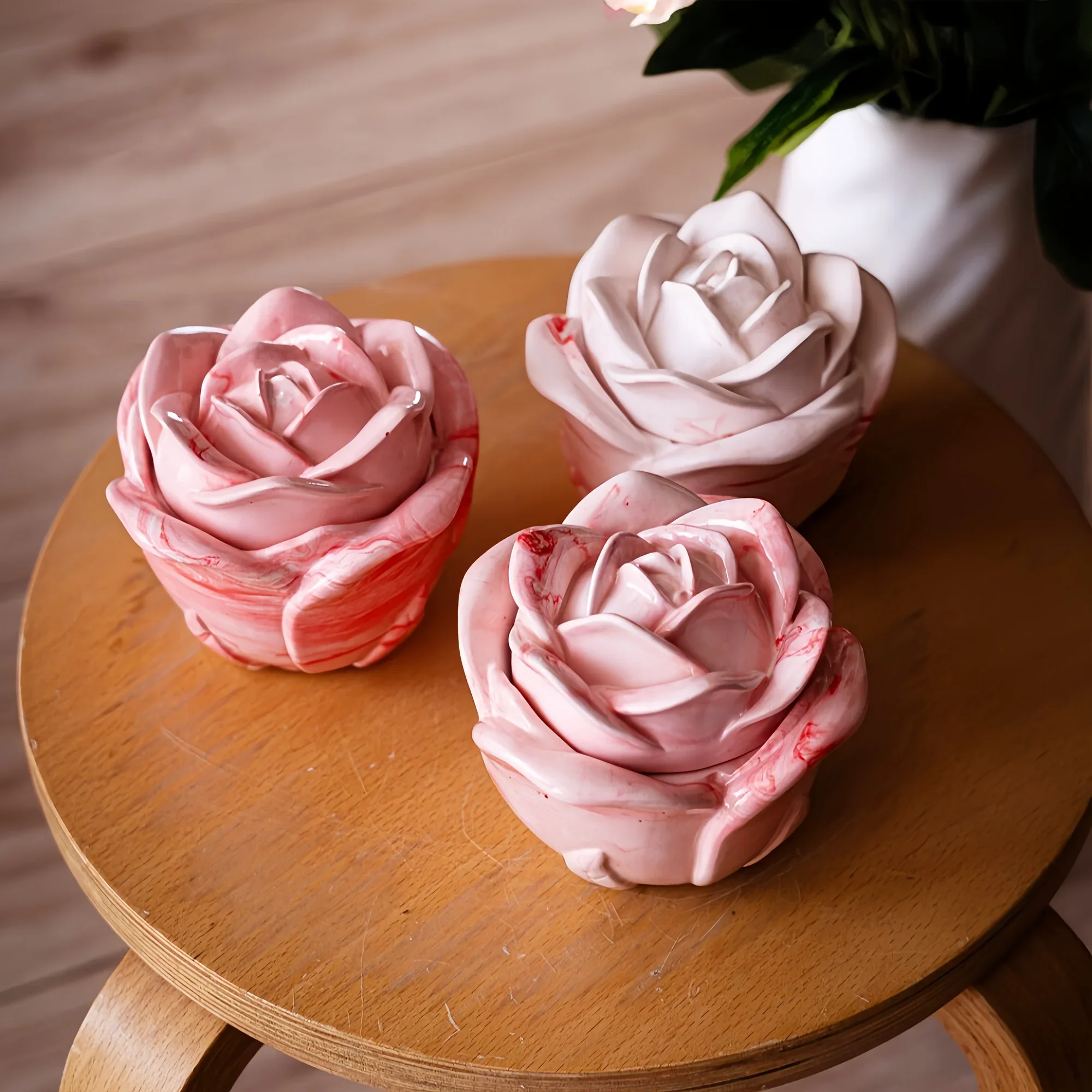 2-Piece Set Rose Shaped Silico - Candle Making Design recension och pris