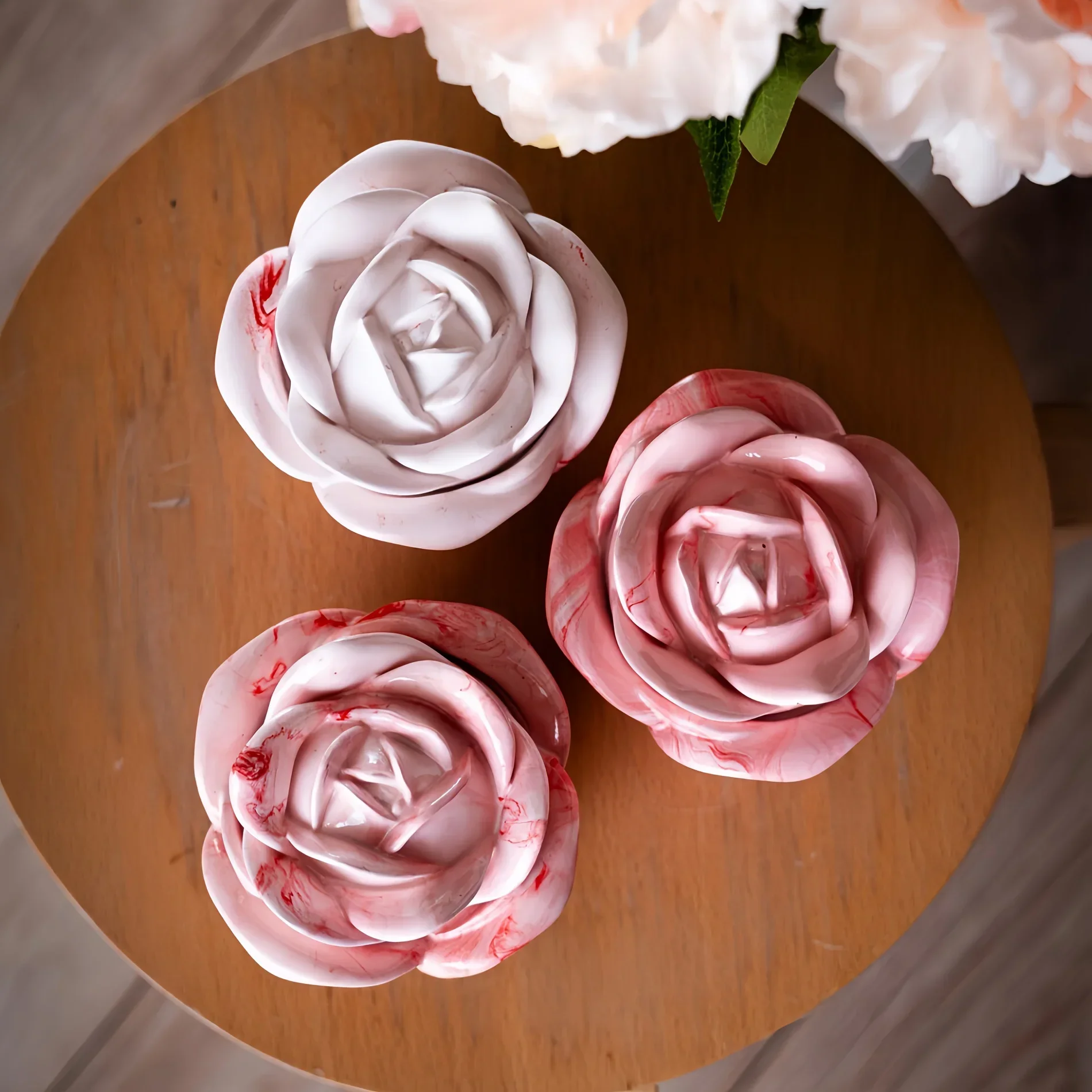 2-Piece Set Rose Shaped Silico - Candle Making Design recension och pris