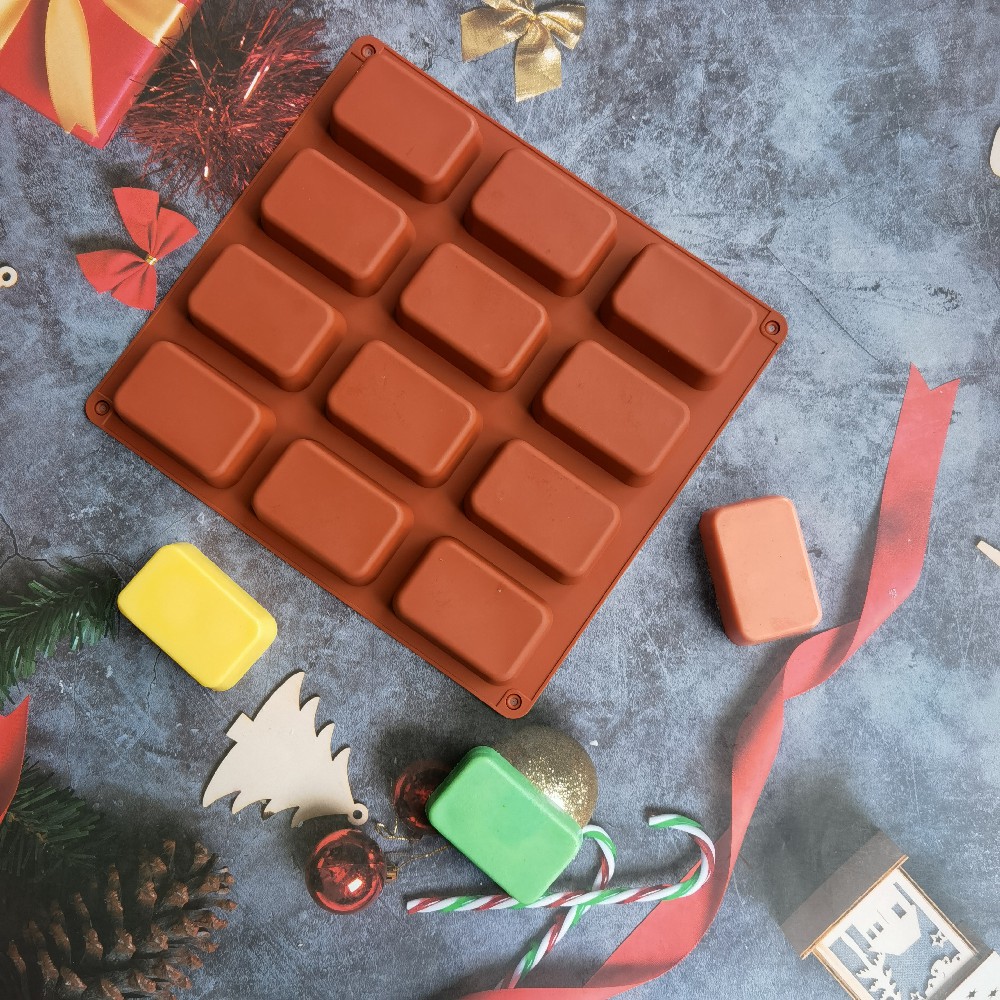 12 Cavity Square Silicone Soap - Candle Making Video recension och pris