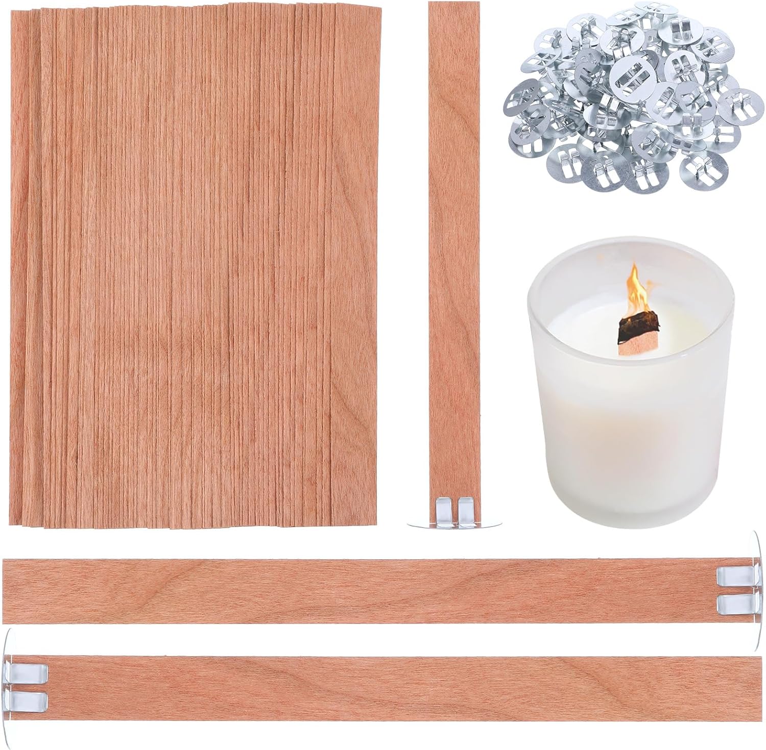 60Pcs Wood Wicks for Candles M - Candle Making Video recension och pris