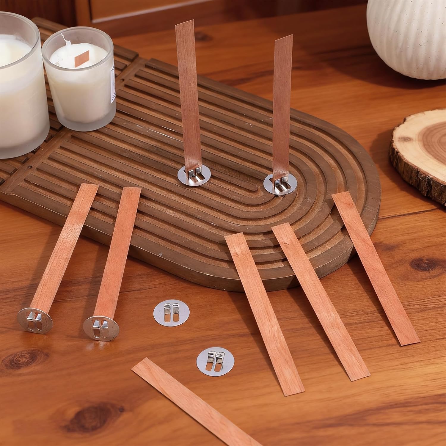 60Pcs Wood Wicks for Candles M - Candle Making Video recension och pris
