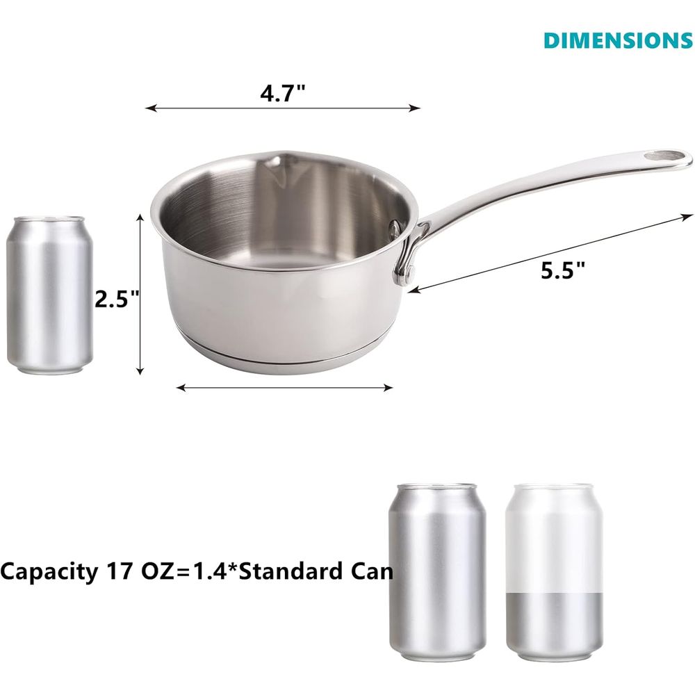 18/10 Stainless Steel Butter W - Pour Pot Aluminum recension och pris