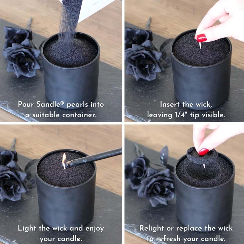 Black Candle Sand with Wick, 2 - Candle Making Video recension och pris