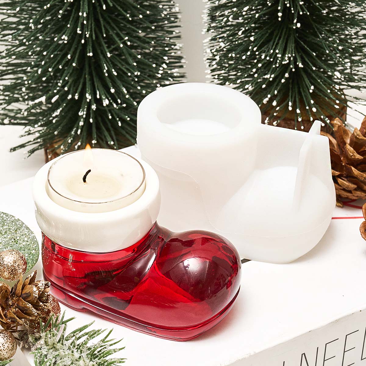 Christmas Boots Shoes Candle H - Candle Making Design recension och pris