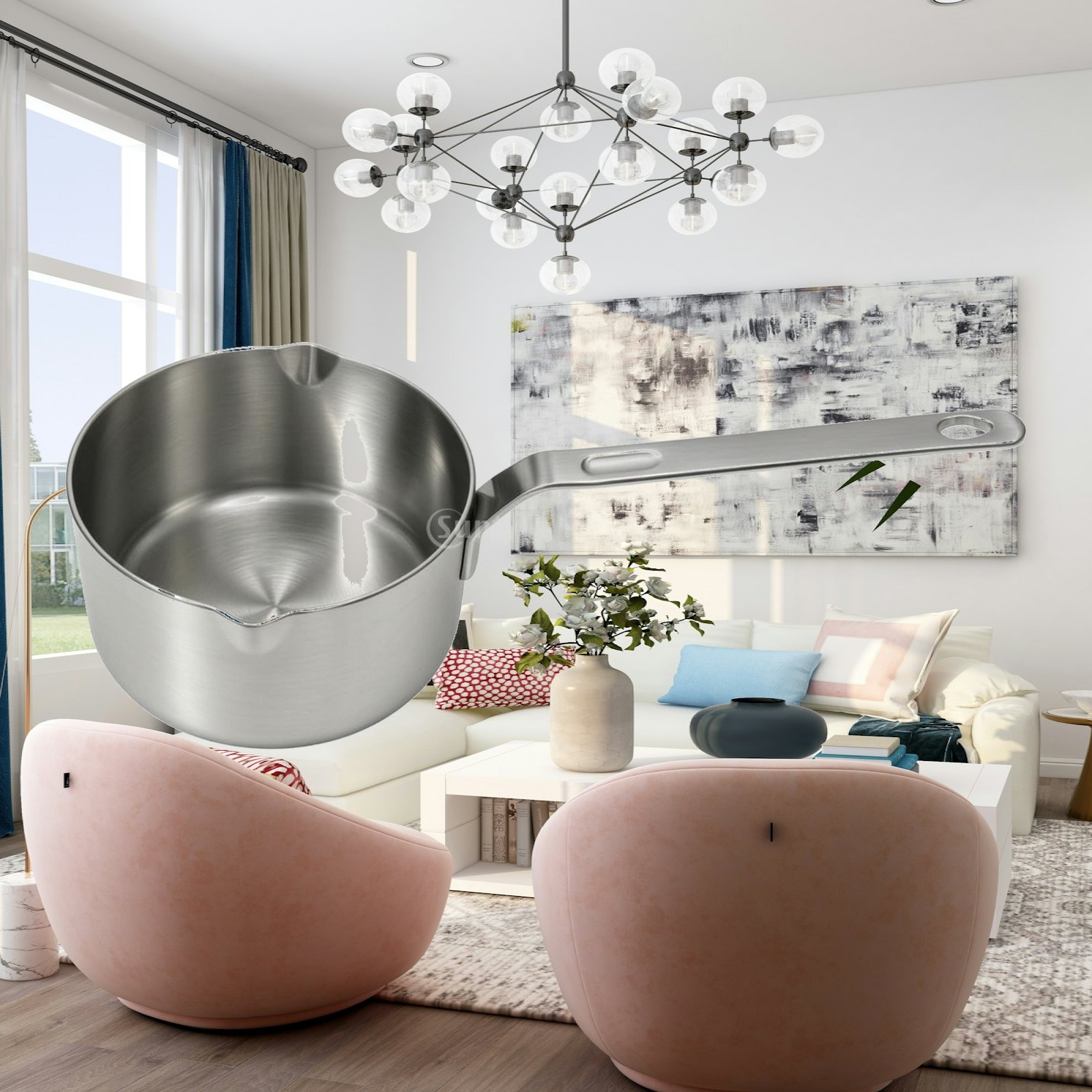 Oil Heating Pan Stainless Stee - Pour Pot Aluminum recension och pris