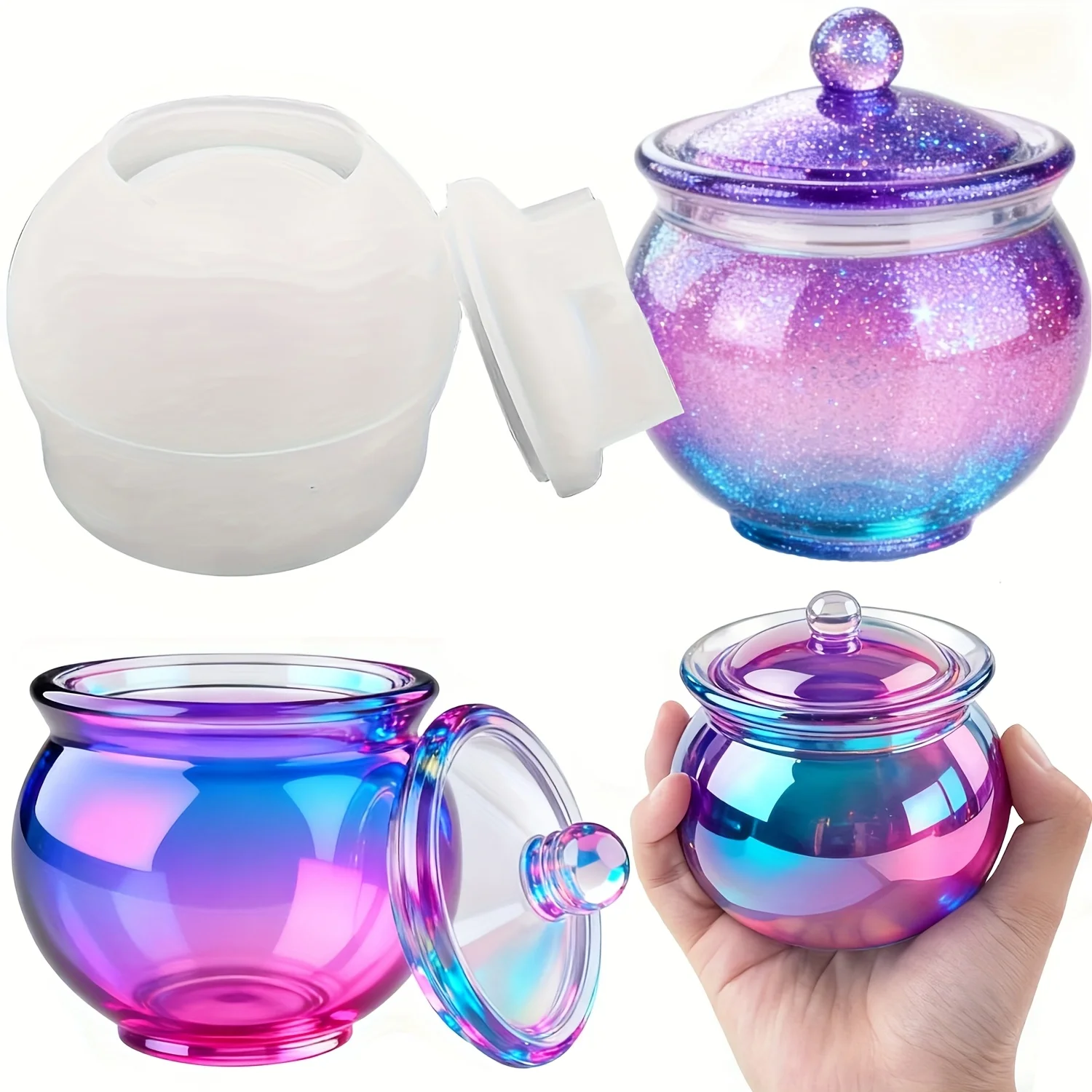 1 set of round resin can molds - Candle Making Design recension och pris