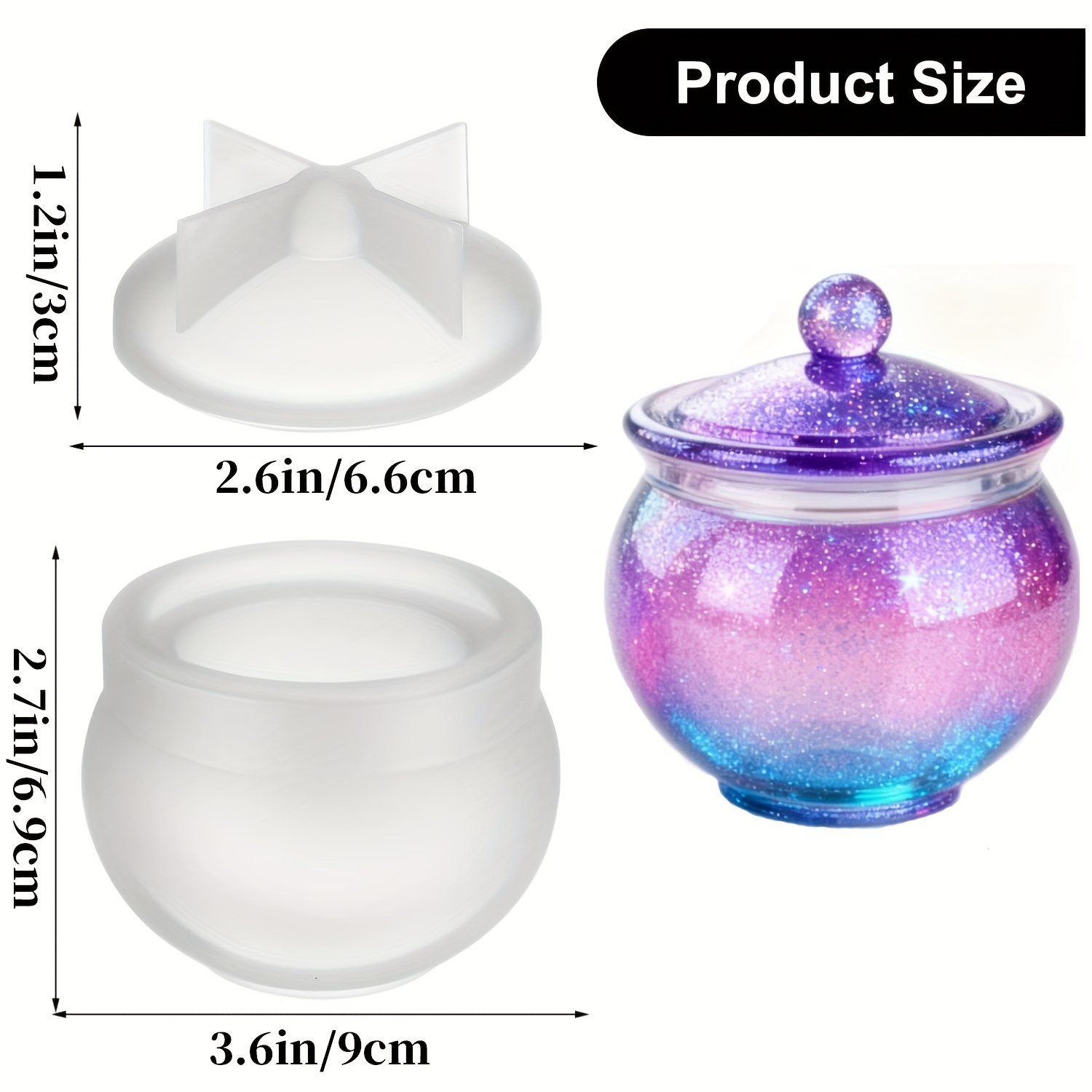 1 set of round resin can molds - Candle Making Design recension och pris