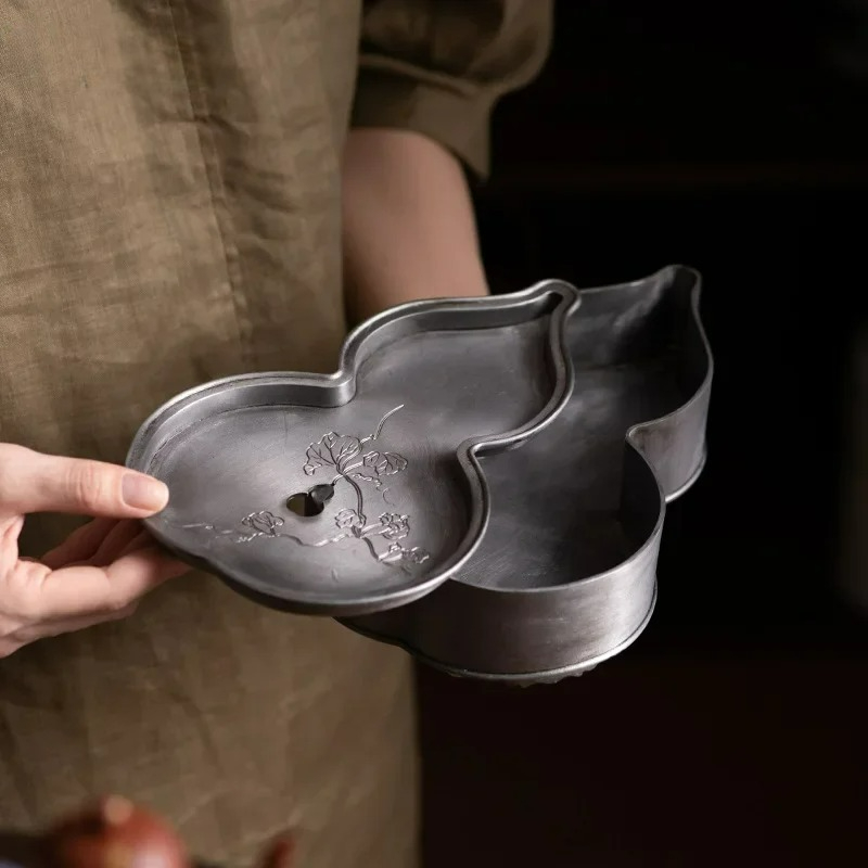 Gourd Ancient Tin Old Pot Tray - Pour Pot Aluminum recension och pris