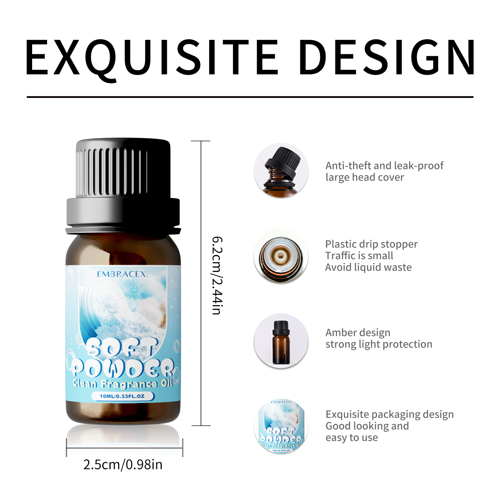 10ml Soft Powder Essential Oil - Candle Making Fragrance Oils recension och pris